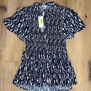 Spense (from Dillards) Women Navy Top Sz M